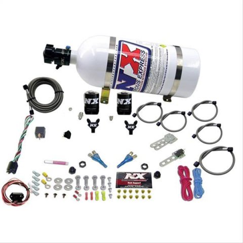 Nitrous Express 03-18 Nissan 350Z/370Z Dual Nozzle (35-150HP) w/10lb Bottle thumbnail 1