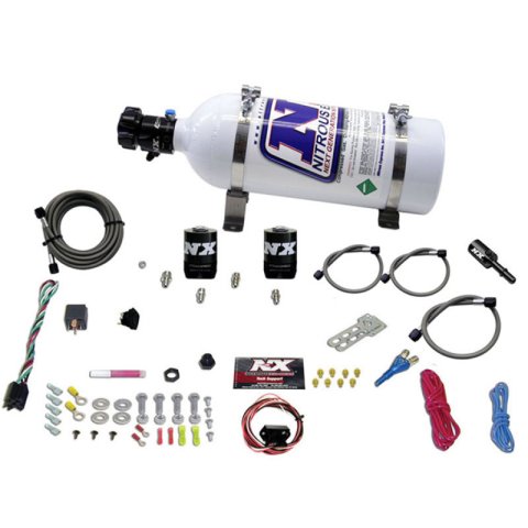 Nitrous Express 11-15 Ford Mustang GT 5.0L Coyote Single Nozzle Nitrous Kit (35-150HP) w/5lb Bottle thumbnail 2