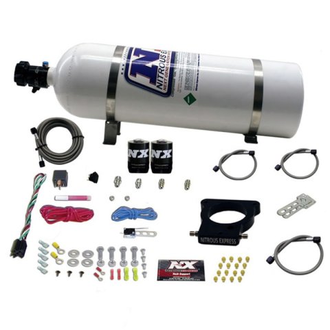 Nitrous Express GM LS 78mm 3-Bolt Nitrous Plate Kit (50-350HP) w/15lb Bottle thumbnail 2
