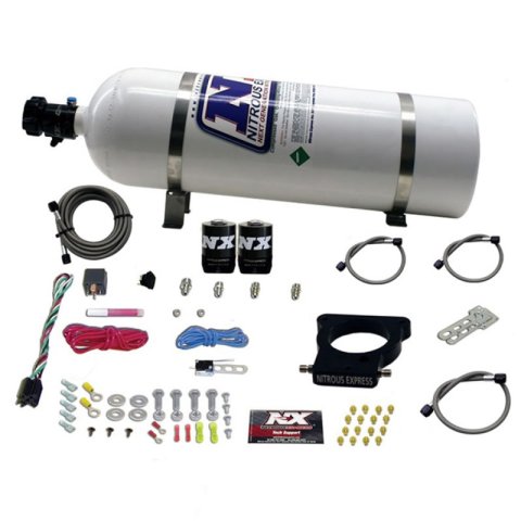 Nitrous Express GM LS 78mm 3-Bolt Nitrous Plate Kit (50-350HP) w/15lb Bottle thumbnail 3