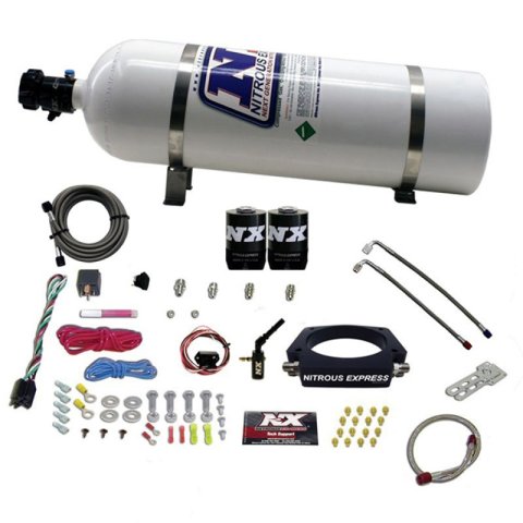 Nitrous Express 2014+ GM 6.2L Truck Nitrous Plate Kit (35-300HP) w/15lb Bottle thumbnail 2