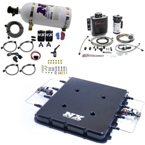 Nitrous Express Nitrous & Water Injection Kit w/Billet LT4 Supercharger Lid w/10lb Bottle thumbnail 3