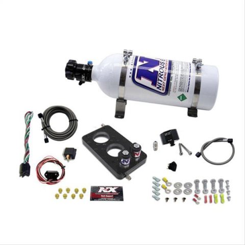 Nitrous Express 05-10 Ford Mustang 4.6L 3 Valve Nitrous Plate Kit (50-150HP) w/5lb Bottle