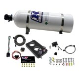 Nitrous Express 05-10 Ford Mustang 4.6L 3 Valve Nitrous Plate Kit (50-150HP) w/15lb Bottle thumbnail 4
