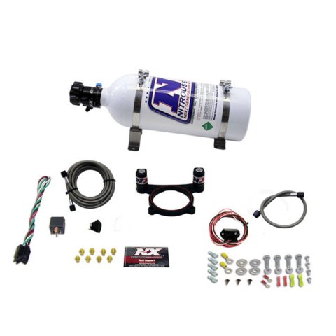 Nitrous Express 11-15 Ford Mustang GT 5.0L Coyote 4 Valve Nitrous Plate Kit (50-200HP) w/5lb Bottle thumbnail 2