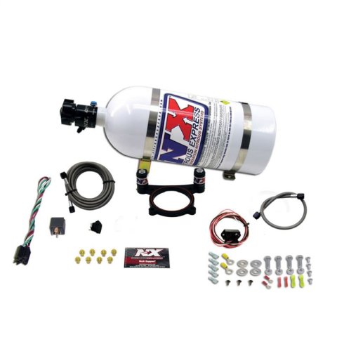 Nitrous Express 11-15 Ford Mustang GT 5.0L Coyote 4 Valve Nitrous Plate Kit (50-200HP) w/10lb Bottle thumbnail 3