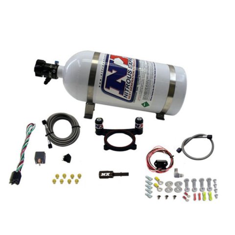 Nitrous Express 11-15 Ford Mustang GT 5.0L Coyote 4 Valve Nitrous Plate Kit (50-200HP) w/10lb Bottle thumbnail 4