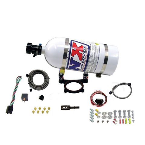 Nitrous Express 11-15 Ford Mustang GT 5.0L Coyote 4 Valve Nitrous Plate Kit (50-200HP) w/10lb Bottle thumbnail 5