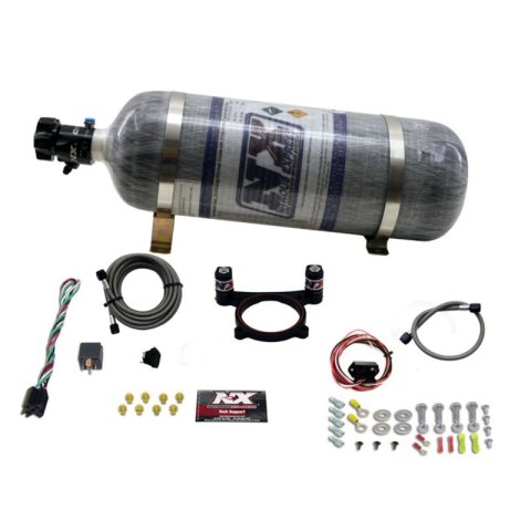 Nitrous Express 11-15 Ford Mustang GT 5.0L Coyote 4 Valve Nitrous Plate Kit (50-200HP) w/Comp Bottle thumbnail 3