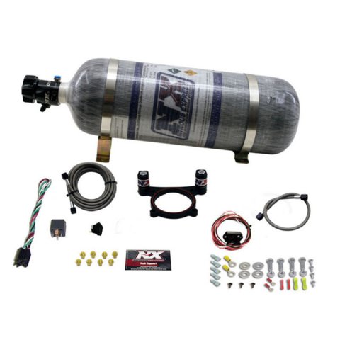 Nitrous Express 11-15 Ford Mustang GT 5.0L Coyote 4 Valve Nitrous Plate Kit (50-200HP) w/Comp Bottle thumbnail 5