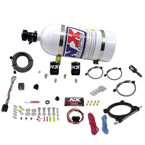Nitrous Express 11-15 Ford Mustang GT 5.0L High Output Nitrous Plate Kit (50-250HP) w/10lb Bottle thumbnail 5