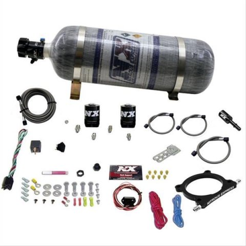 Nitrous Express 11-15 Ford Mustang GT 5.0L High Output Nitrous Plate Kit (50-250HP) w/12lb Bottle thumbnail 1