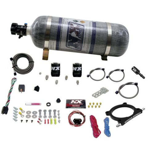 Nitrous Express 11-15 Ford Mustang GT 5.0L High Output Nitrous Plate Kit (50-250HP) w/12lb Bottle thumbnail 3