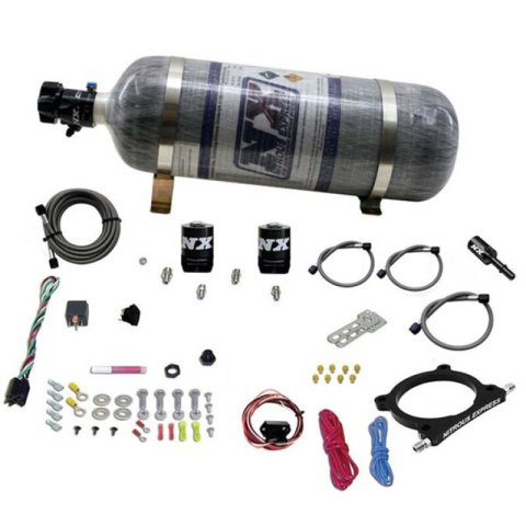 Nitrous Express 11-15 Ford Mustang GT 5.0L High Output Nitrous Plate Kit (50-250HP) w/12lb Bottle thumbnail 4
