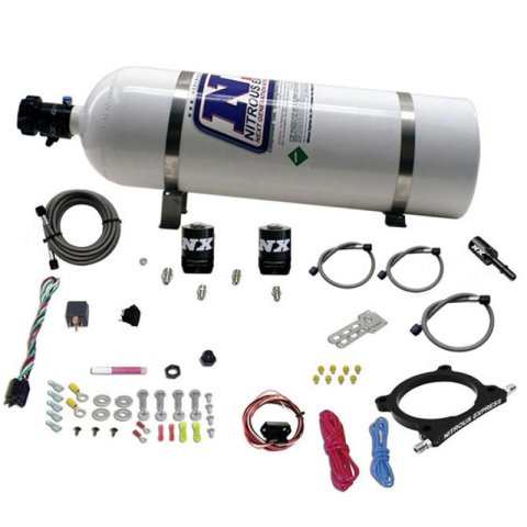 Nitrous Express 11-15 Ford Mustang GT 5.0L High Output Nitrous Plate Kit (50-250HP) w/15lb Bottle thumbnail 4