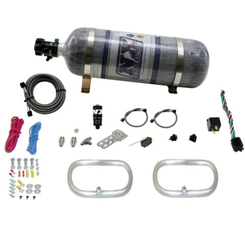 Nitrous Express Dual Ntercooler Ring System (2 - 6 x 6 Rings) w/Composite Bottle thumbnail 3