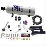 Nitrous Express 4150 4-BBL/Gasoline Nitrous Kit (50-300HP) w/15lb Bottle thumbnail 1