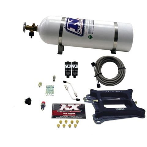 Nitrous Express 4150 Hitman 4-BBL Nitrous Kit (100-200HP) w/15lb Bottle thumbnail 5