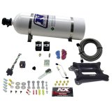 Nitrous Express 4150 4-BBL/Gasoline Nitrous Kit (100-500HP) w/15lb Bottle thumbnail 4