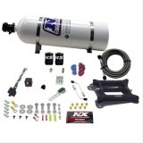 Nitrous Express 4150 4-BBL/Alcohol Nitrous Kit (100-500HP) w/15lb Bottle thumbnail 1