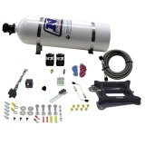 Nitrous Express 4150 4-BBL/Alcohol Nitrous Kit (100-500HP) w/15lb Bottle thumbnail 4