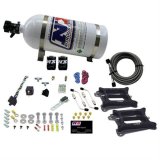 Nitrous Express Dual Holley/Gasoline Nitrous Kit (100-500HP) w/10lb Bottle thumbnail 1