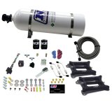 Nitrous Express Dual Holley/Gasoline Nitrous Kit (100-500HP) w/15lb Bottle thumbnail 4