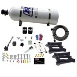 Nitrous Express Dual 4150/Alcohol Nitrous Kit (100-500HP) w/15lb Bottle thumbnail 1