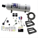 Nitrous Express Dual Dom/Gas Nitrous Kit (100-500HP) w/15lb Bottle thumbnail 1