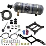 Nitrous Express 4150 RNC Conventional Nitrous Plate Kit w/.375in Solenoid w/12lb Bottle thumbnail 4