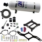Nitrous Express 4150 RNC Conventional Nitrous Plate Kit w/.375in Solenoid w/15lb Bottle thumbnail 3