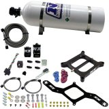 Nitrous Express 4150 RNC Conventional Nitrous Plate Kit w/.375in Solenoid w/15lb Bottle thumbnail 5