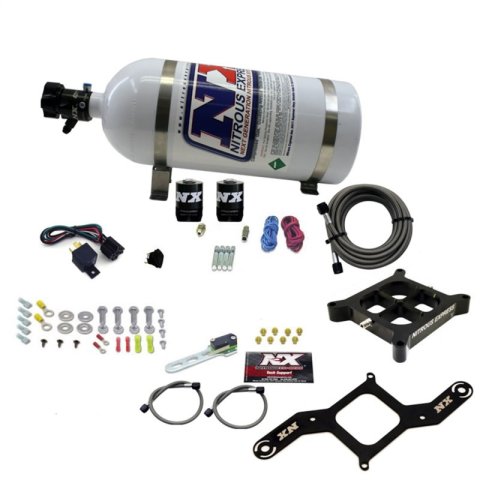 Nitrous Express 4150 Single Entry Crossbar Nitrous Plate Kit Pro-Power (100-500HP) w/10lb Bottle thumbnail 3