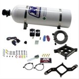 Nitrous Express 4150 Single Entry Crossbar Plate RNC Nitrous Kit (250-750HP) w/15lb Bottle thumbnail 1