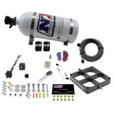 Nitrous Express Single Entry Crossbar 8500 Based Throttle Body Nitrous Kit w/10lb Bottle thumbnail 1