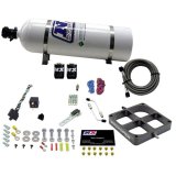 Nitrous Express Single Entry Crossbar 8500 Based Throttle Body Nitrous Kit w/15lb Bottle thumbnail 3
