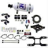Nitrous Express 4150 Dual Stage Billet Crossbar Nitrous Kit (50-300 & 100-500HP) w/5lb Bottle thumbnail 1