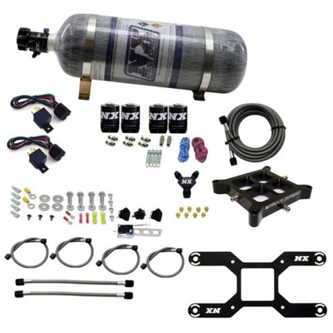 Nitrous Express 4150 Dual Stage Billet Crossbar Nitrous Kit (50-300 & 100-500HP) w/Composite Bottle thumbnail 5