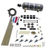 Nitrous Express 8 Cyl Piranha Direct Port 4 Solenoids Nitrous Kit (200-500HP EFI Jets) w/12lb Bottle thumbnail 4