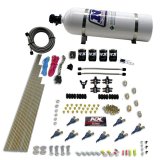 Nitrous Express 8 Cyl Piranha Direct Port 4 Solenoids Nitrous Kit (200-500HP EFI Jets) w/15lb Bottle thumbnail 2