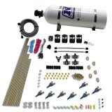 Nitrous Express 8 Cyl Piranha Direct Port 4 Solenoids Nitrous Kit (200-500HP EFI Jets) w/15lb Bottle thumbnail 5