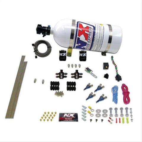 Nitrous Express 4 Cyl Gas Nitrous Kit (100-250HP) w/10lb Bottle