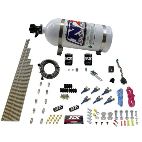 Nitrous Express 6 Cyl Gas Nitrous Kit (150-375HP) w/10lb Bottle thumbnail 5