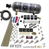 Nitrous Express STD Nozzle Nitrous Kit (200-500HP) Gas w//Dist Block & 4 Solenoids w/15lb Bottle thumbnail 1