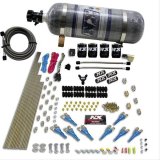 Nitrous Express 8 Cyl Shark Direct Port 4 Solenoids Nitrous Kit (200-600HP) w/Composite Bottle thumbnail 1