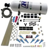 Nitrous Express 8 Cyl Shark Direct Port 4 Solenoids Nitrous Kit (200-600HP) w/15lb Bottle thumbnail 4