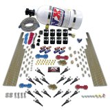 Nitrous Express Shark Dual Stage/Gas 16 Nozzles 8 Solenoids Nitrous Kit (200-1200HP) w/10lb Bottle thumbnail 2
