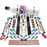 Nitrous Express Shark Dual Stage/Alc 16 Nozzles 8 Solenoids Nitrous Kit (200-1200HP) w/10lb Bottle thumbnail 1