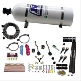 Nitrous Express 4 Cyl SX2 Nozzle Nitrous Kit (100-300HP x 2) w/15lb Bottle thumbnail 1