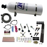 Nitrous Express 4 Cyl SX2 Nozzle Nitrous Kit (100-300HP x 2) w/15lb Bottle thumbnail 3